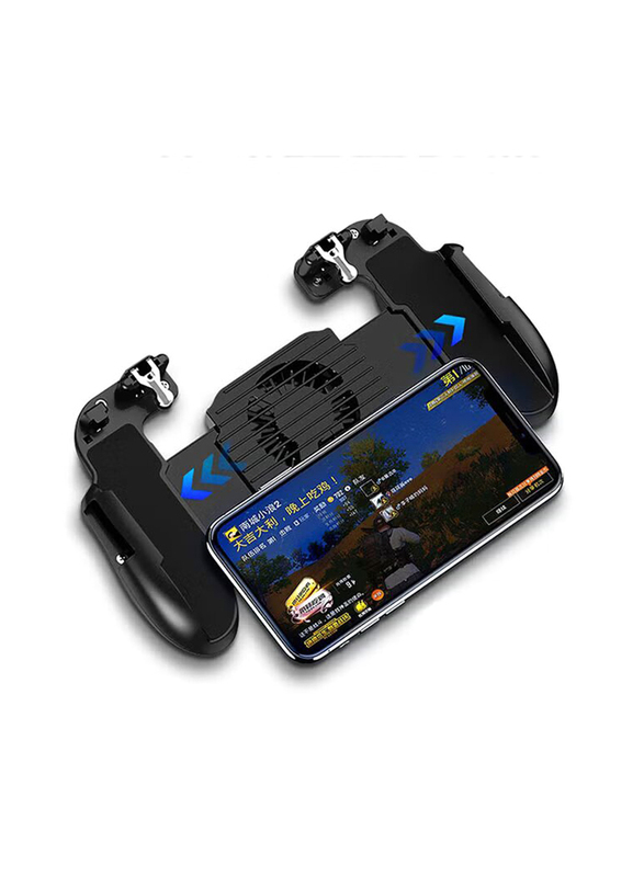 Universal Wireless PUBG Controller with Inbuilt Cooling Fan, Black