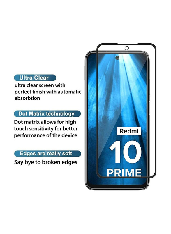 Xiaomi Redmi 10 Prime/Xiaomi Redmi Note 10T/Poco M3 Pro Bubble-Free Scratch-Resistant Tempered Glass Screen Protector, Clear