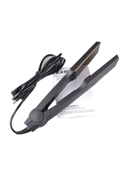 Kemei Professional Hair Straightener Ceramic Heating Plate Hair Irons Styling Tools with Fast Warm-up Thermal Performance, KM-329, Black