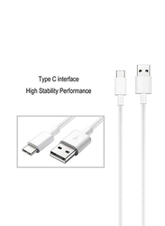 Quick Charging Wall Charger with USB Type A to USB Type-C Cable, White