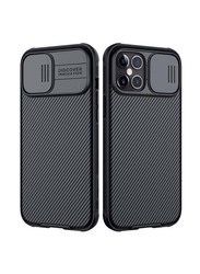 Apple iPhone 12 Pro Max Camshield Slim Protective Mobile Phone Case with Slide Camera Cover, Black