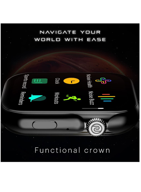 KKmoon Stainless Steel Smartwatch, Full Touch Screen, Bluetooth Calling, Blood Pressure, Heart Rate, Sleep Monitor, Silver