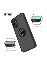 Samsung Galaxy A32 5g Case Matte Protective Hard Mobile Phone Back Case Cover with Ring Holder Magnetic Kickstand, Black