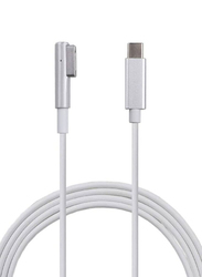 USB C to Magnetic L-Tip Charging Cable for Apple MacBook Air Pro, White