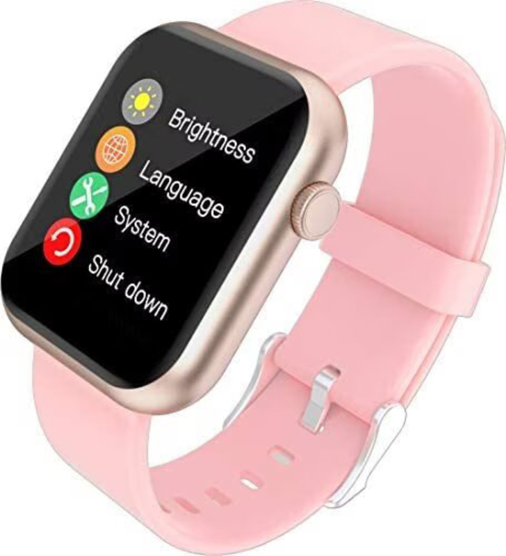 R3L Fitness Sport Smart Watch with Full Screen-Touch & Heart-Rate-Monitor, Pink