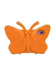 Apple iPad Mini 6th Gen Kids EVA Butterfly Stand Soft Tablet Back Case Cover, Orange