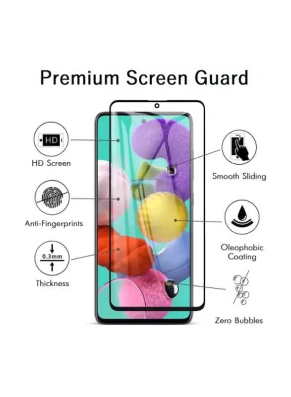 Tecno Camon 18/18 P 9D Full Glue Tempered Glass Screen Protector, Clear/Black