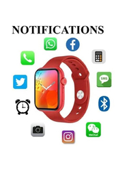 Series 7 Full Touch Screen Heart Rate/Blood Pressure Monitoring 44mm Smartwatch, Red