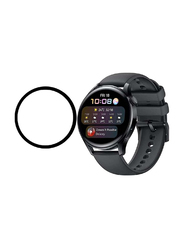 3D Full Coverage HD Premium Real Screen Protector for Huawei Watch 3, 2 Pieces, Clear/Black