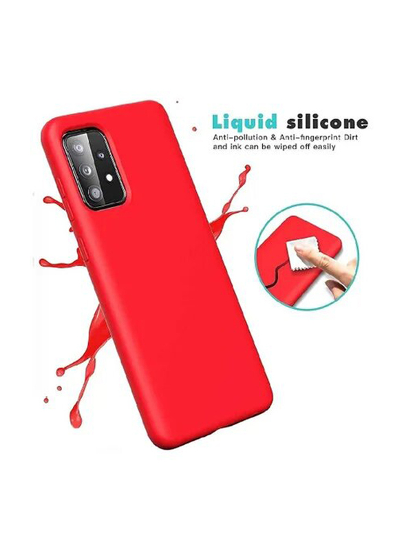 Samsung Galaxy A72 5g Soft Silicone Protective Mobile Phone Case Cover, Red