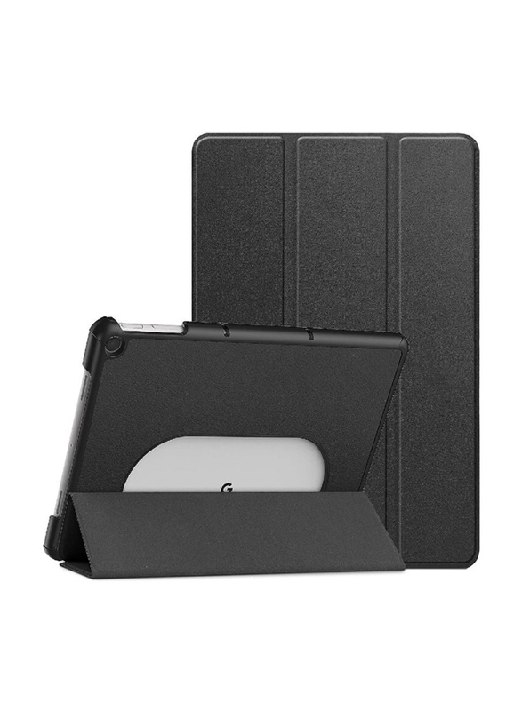 Dux Ducis Google Pixel Tablet 11" 2023 Protective Slim Hard Shell Foldable Design Leather Smart Tablet Case Cover, Black