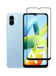 Xiaomi Redmi A1 Shockproof Full Coverage Tempered Glass Screen Protector, Black/Clear