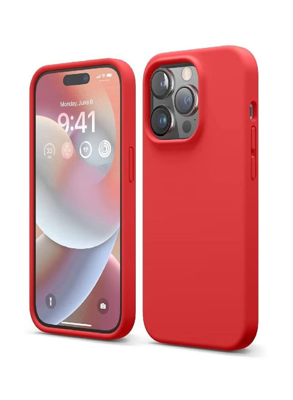 Apple iPhone 14 Pro Max Protective Silicone Shockproof Slim Thin Phone Mobile Phone Back Case Cover, Red