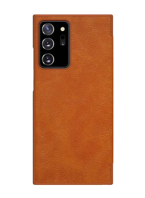 Nillkin Samsung Galaxy Note 20 Ultra Stylish Durable Slim Flip Wallet Mobile Phone Case Cover, Brown