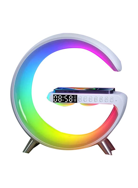 Sound Machine Smart Light Sunrise Alarm Clock with Fast Wireless Charger, Multicolour