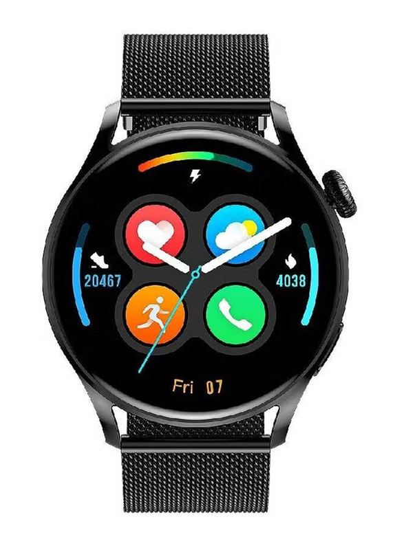 Sports Digital 46mm Bluetooth Smartwatch, Black