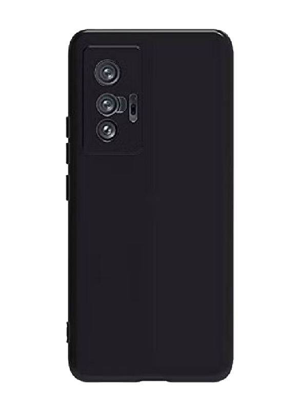 Vivo X70 Protective Soft Silicone Bumper Mobile Phone Back Case Cover, Black