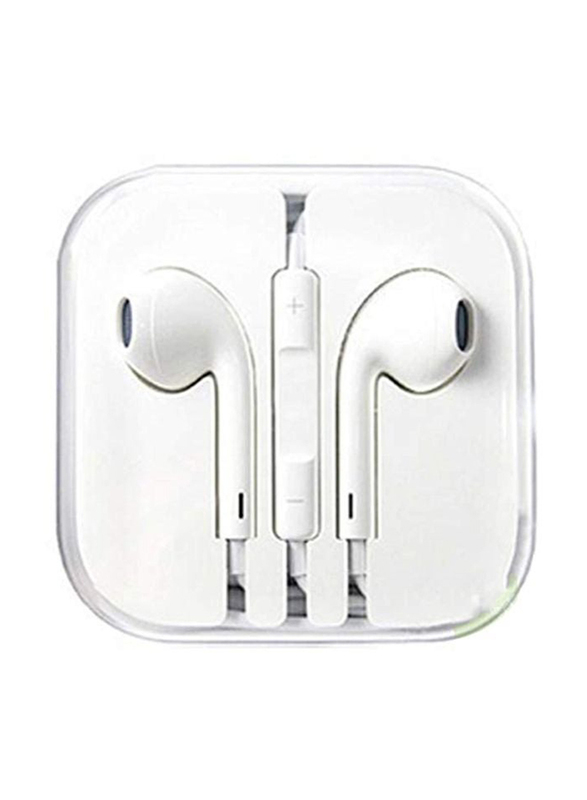Wired In-Ear Earphones with Mic, White