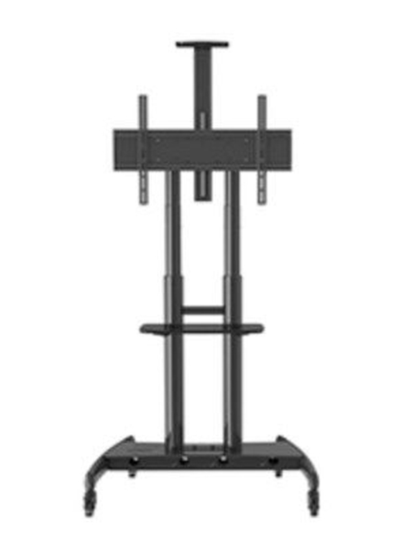 Mobile TV Cart Stand with Wheels for 55 to 80 Inch LCD, LED, OLED Plasma Flat Panel Screens up to 200lbs, AVA1800-70-1P, Black