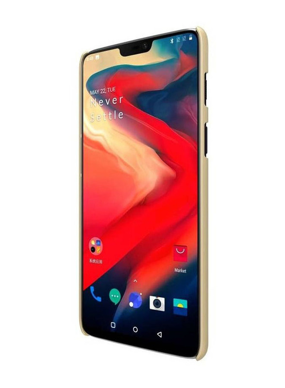 Nillkin OnePlus 6 Super Frosted Shield Hard PC Mobile Phone Case Cover, Gold