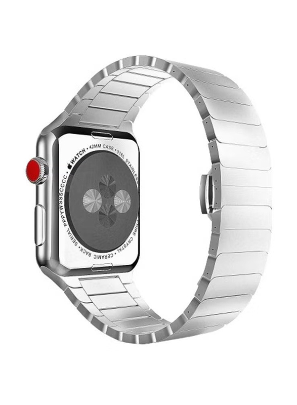 Replacement Strap Stainless Steel Smartwatch Band for Apple Watch, Silver