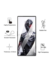 Zoomee ZTE Nubia Red Magic 8 Pro/8 Pro+ Soft Silicone Mobile Phone Back Case Cover With Tempered Glass Screen Protector, Clear