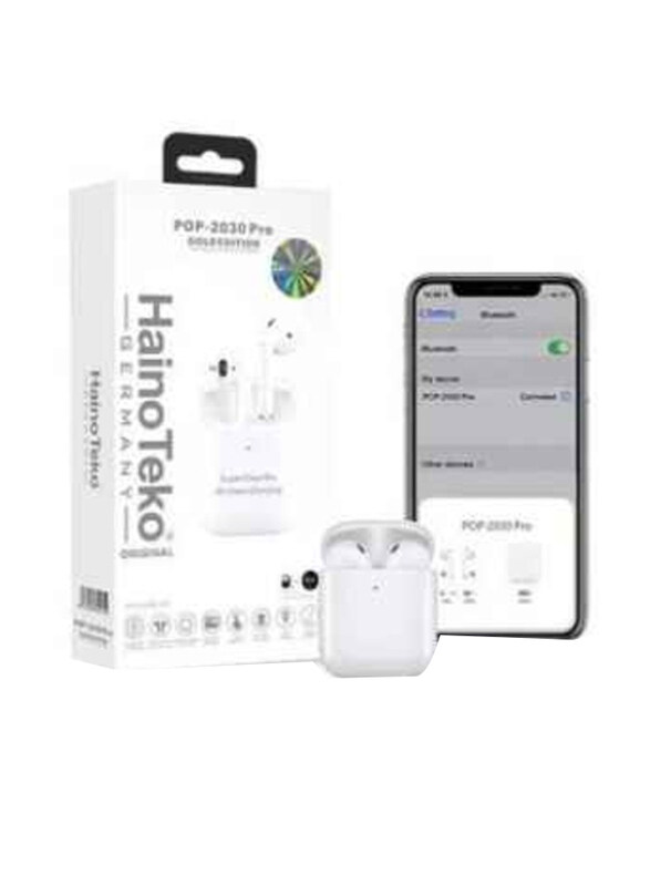 

Haino Teko Germany 2 In 1 Wireless Bluetooth In-Ear Earphones with Smartwatch, White/Pink