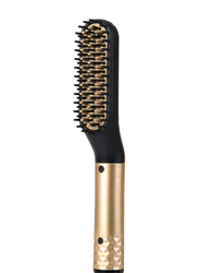 Carevas Beard Straightener Multifunctional Hair Comb Brush, Gold/Black