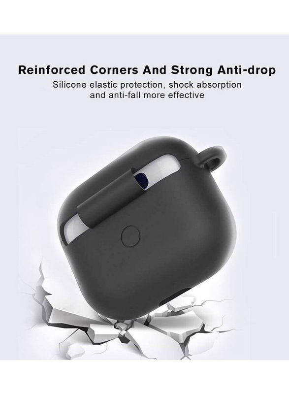 Silicone Protective Case Cover for Apple AirPods 3 3rd Generation, Grey