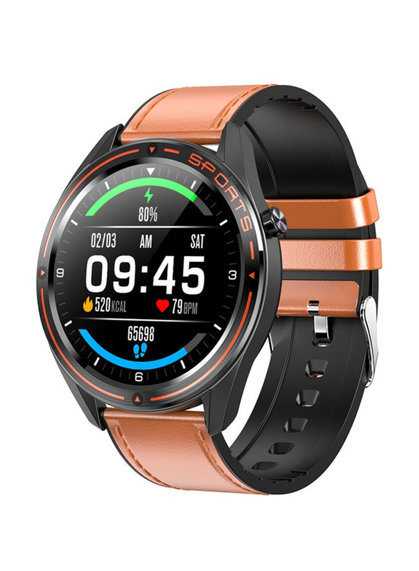 Leather Smartwatch, Orange