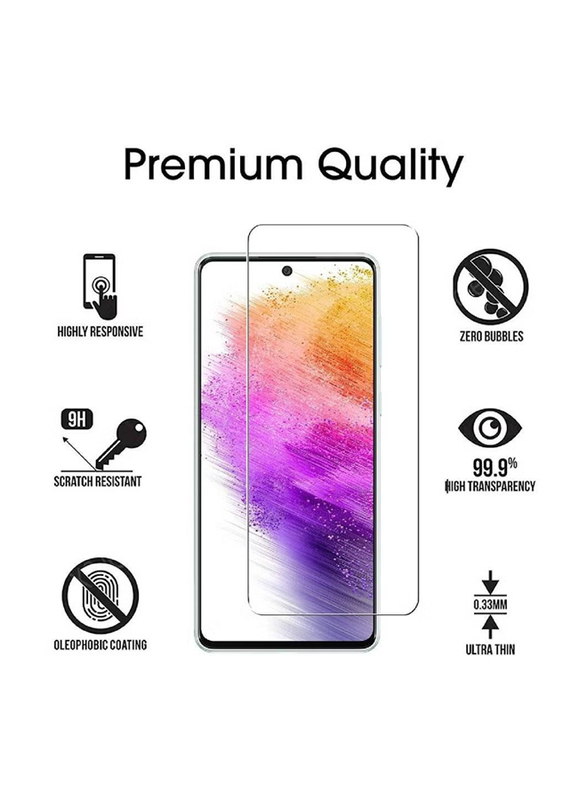 Samsung Galaxy A33 5G Full Covered Curved Clear Scratch Resistant Bubble Free Anti-Fingerprints Tempered Glass Screen Protector, 3-Piece, Clear