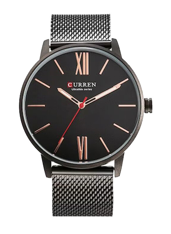 

Curren Analog Watch for Men with Stainless Steel Band, Water Resistant, 8238, Silver-Black