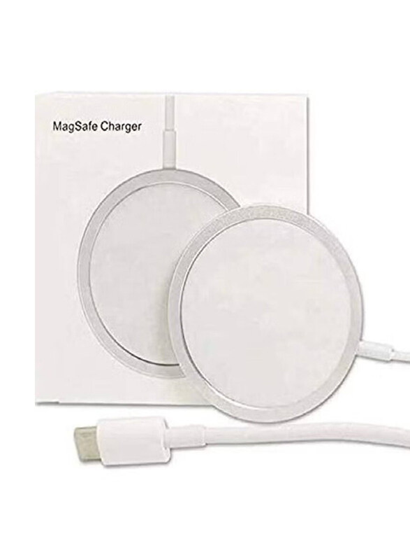 

Generic Fast Magnetic Wireless Magsafe Charger Pad Compatible with Apple iPhone 12/12 mini/12 Pro/12 Pro Max, 15W, White
