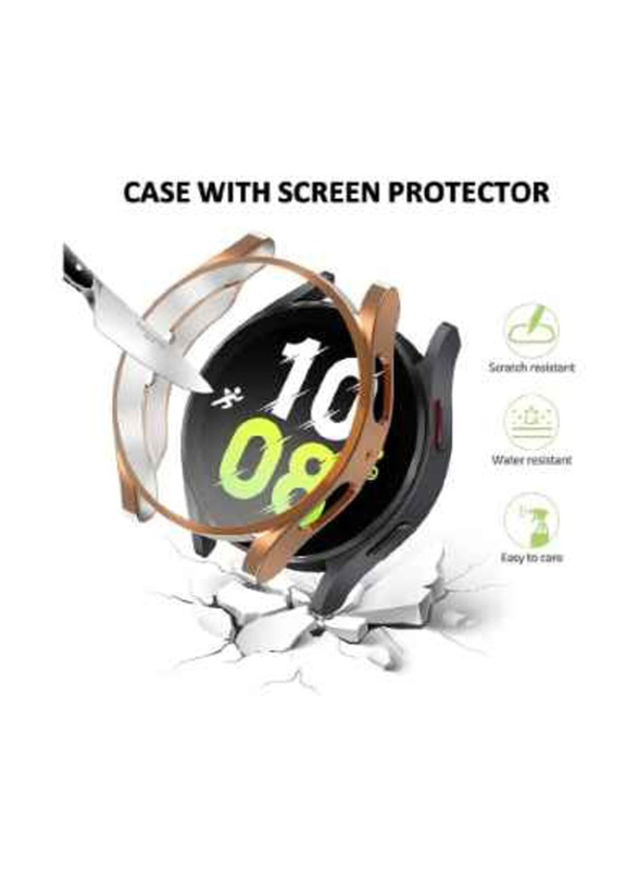 Zoomee Protective Ultra Thin TPU Case Cover for Samsung Galaxy Watch 4 40mm, Rose Gold