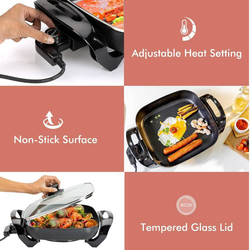 Nova Electric Cooking Pan, Black