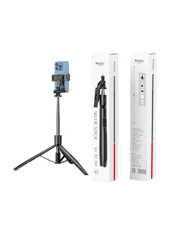 Yesido Universal Wireless Bluetooth Selfie Stick Tripod, SF13, Black