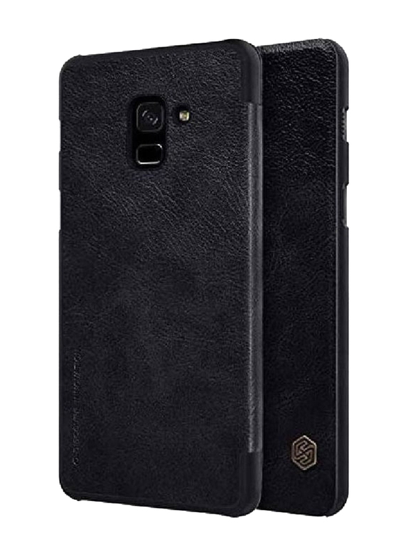 Nillkin Samsung Galaxy A8 Plus Qin Series Leather Mobile Phone Case Cover, Black