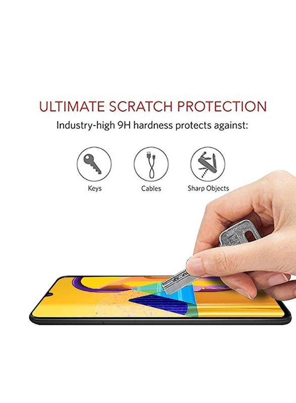 Samsung Galaxy A30S Full Glue Edge-to-Edge Tempered Glass Screen Protector, Clear