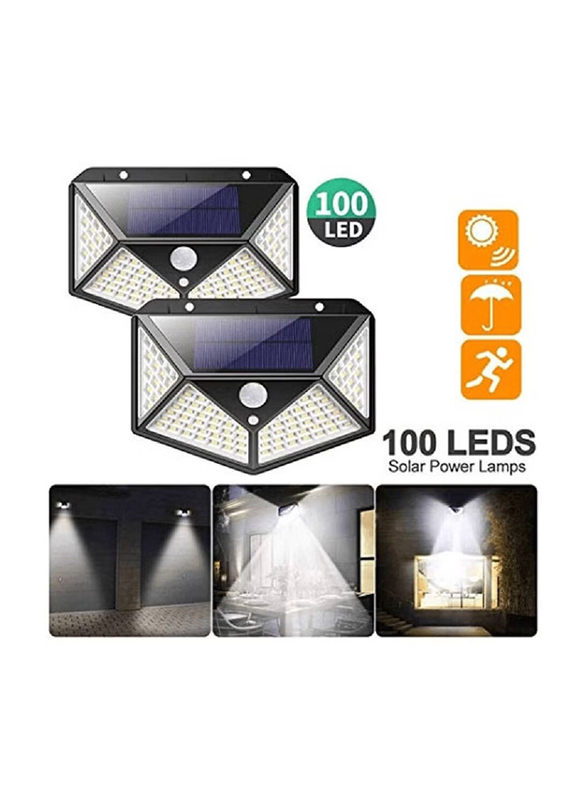 YX-100 100 LED New Arrival Solar Interaction Wall Lamp, Black