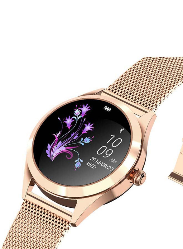 Fitness Tracker Waterproof Smartwatch for Women with Heart Rate, Sleep Monitor, Gold