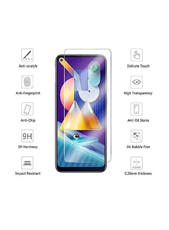 Samsung Galaxy A21S Tempered Glass Screen Protector, Clear