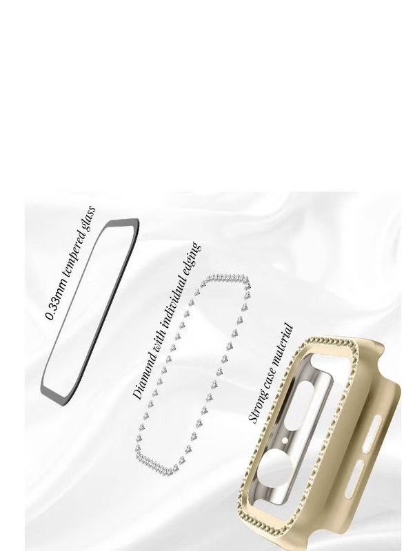 Diamond Guard Shockproof Frame for Apple Watch 41mm, Gold