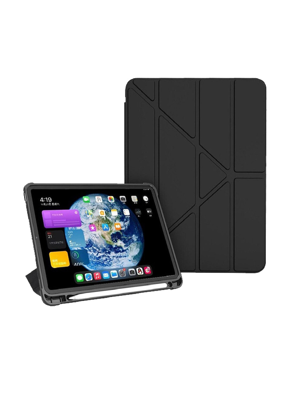 Dux Ducis Apple iPad Pro 4th Gen 11 inch 2022 Protective New 2023 PU Smart Leather Tablet Flip Case Cover, Black