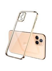 Apple iPhone 13 Pro Max Camera Protection Anti-drop Matte Translucent Shell Aluminium Alloy Frame Anti-Fall Mobile Phone Back Case Cover, Gold