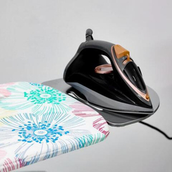 Royalford Adjustable Height Contemporary Lightweight Iron Board with Steam Iron Rest & Cotton Pad, Multicolour