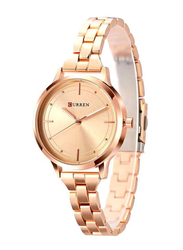 Curren Analog Watch for Women with Alloy Band, Water Resistant, 9019, Rose Gold