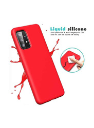 Samsung Galaxy A72 4G Soft Silicone Protective Mobile Phone Case Cover, Red