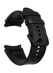 Leather Replacement Band Compatible for Samsung Galaxy Watch 4, Black