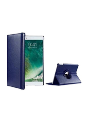 Apple iPad 10.2/10.5 Inch Leather 360 Degree Rotating Stand Folio Tablet Phone Flip Case Cover, Blue