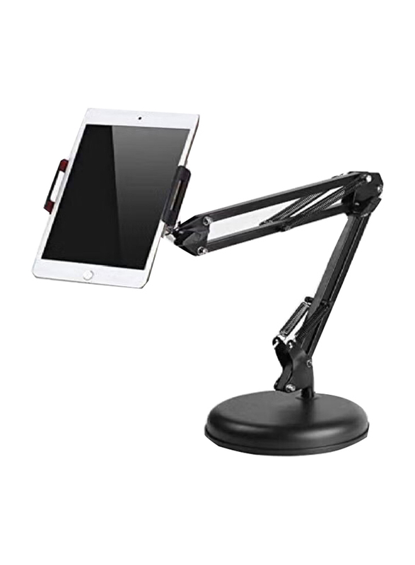 Vocal Stents Multi-Function Spine-360 Degrees Phone/Tablet Holder Table Stand, Black